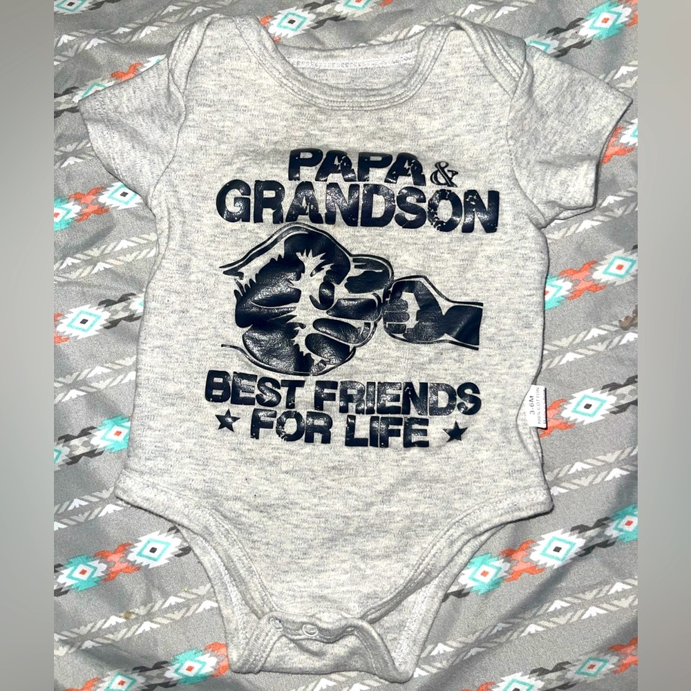 Papa & Grandson Best Friends For Life size 3-6 months